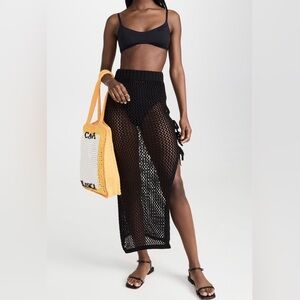 Beach Riot Deborah Crocheted Skirt in black size M